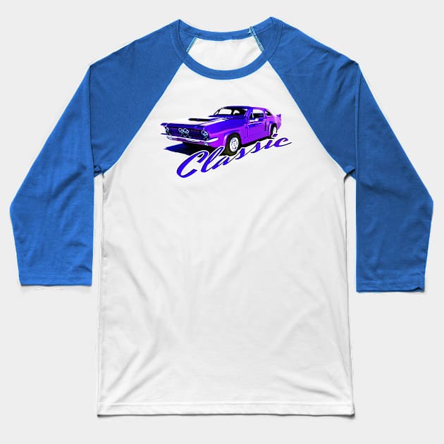 Purple Classic Car Baseball T-Shirt by TheBlueNinja